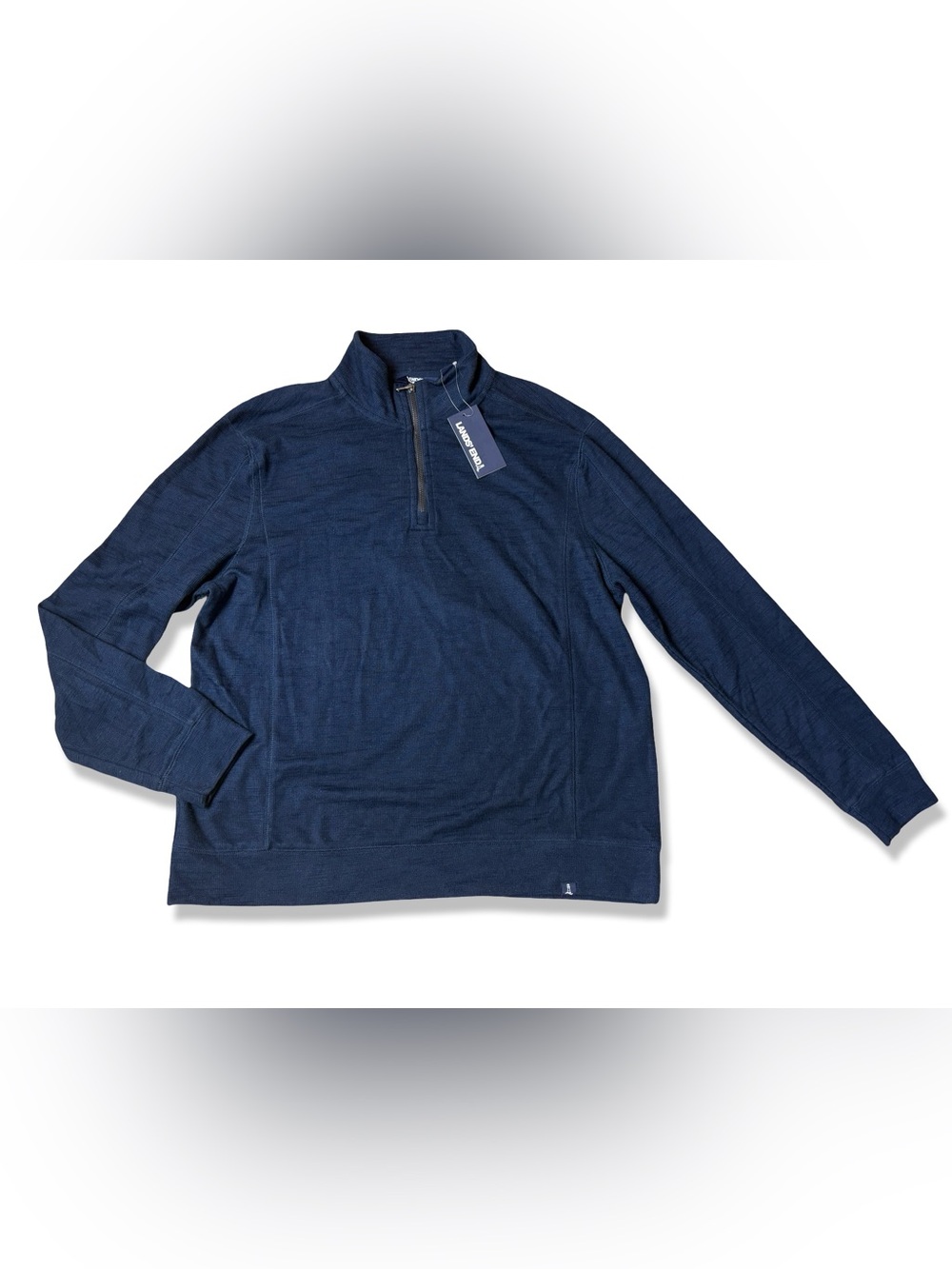 NWT Lands End Navy Pull Over Half Zip Blazer